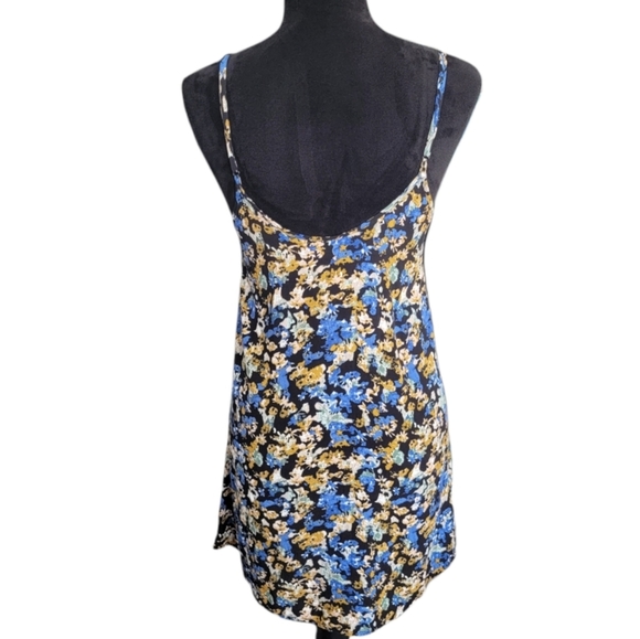 For Love & Lemons Watercolor Floral Keyhole Swing Dress Size Small - Picture 8 of 10